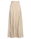 Aspesi Woman Long Skirt Beige Size 6 Cotton