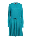 Missoni Woman Midi Dress Azure Size 4 Viscose, Wool In Blue