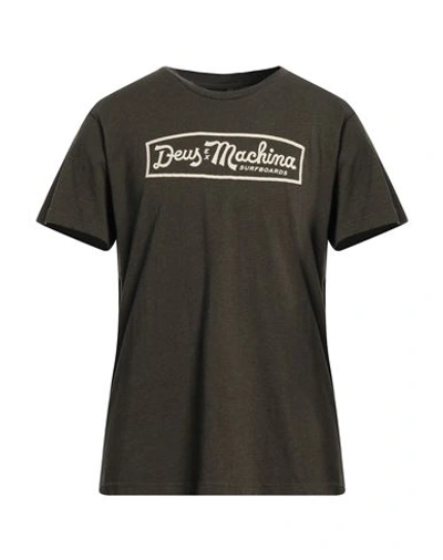 Deus Ex Machina Man T-shirt Military Green Size Xxl Organic Cotton