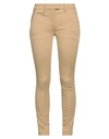 Dondup Woman Pants Beige Size 28 Viscose, Polyamide, Virgin Wool, Elastane