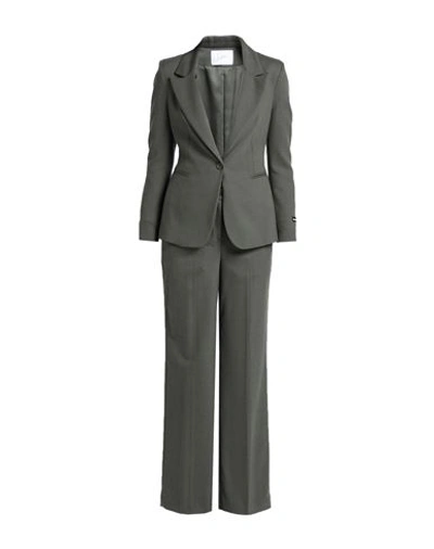 Soallure Woman Suit Military Green Size 6 Viscose, Polyester, Elastane