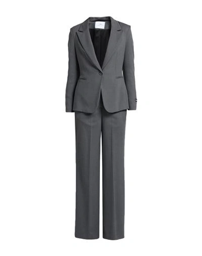 Soallure Woman Suit Grey Size 10 Viscose, Polyester, Elastane