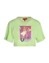 MAX & CO. WITH SUPERGA MAX & CO. WITH SUPERGA WOMAN T-SHIRT LIGHT GREEN SIZE L COTTON