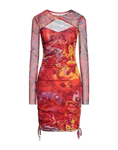 Aniye By Woman Mini Dress Red Size 6 Polyester, Elastane
