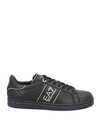 Ea7 Man Sneakers Black Size 7 Polyimide, Thermoplastic Polyurethane, Polyurethane, Elastane In Black