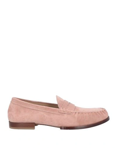 Tod's Man Loafers Pastel Pink Size 8.5 Leather