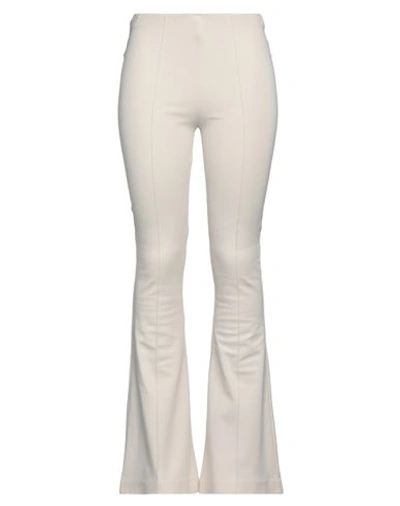 Millenovecentosettantotto Woman Pants Ivory Size Xl Viscose, Polyamide, Elastane In White