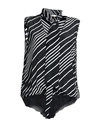 Simona Corsellini Woman Top Black Size 12 Silk In Black