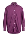 Drôle De Monsieur Man Shirt Mauve Size M Polyester, Cotton In Purple