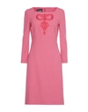 Boutique Moschino Woman Midi Dress Pastel Pink Size 8 Acetate, Viscose