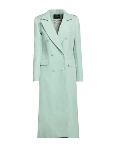 Actualee Woman Coat Light Green Size 8 Polyester, Rayon, Elastane
