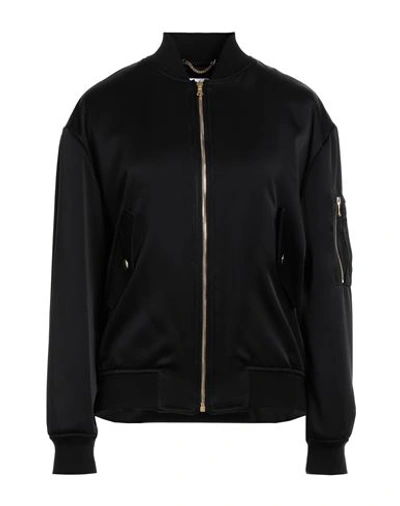 Moschino Woman Jacket Black Size 6 Acetate, Viscose, Virgin Wool, Polyamide, Elastane