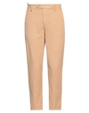 Berna Man Pants Apricot Size 36 Cotton, Polyester, Elastane In Orange