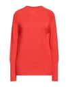 Drumohr Woman Sweater Tomato Red Size S Merino Wool
