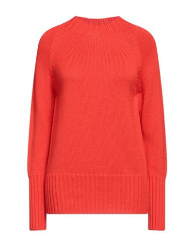 Drumohr Woman Sweater Tomato Red Size S Merino Wool In Tomato Red