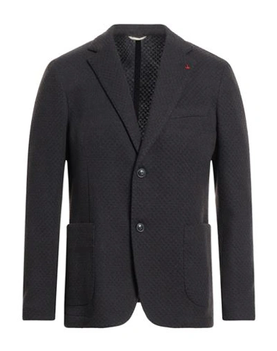 At.p.co At. P.co Man Suit Jacket Navy Blue Size 42 Cotton, Wool, Polyester, Polyamide In Navy Blue