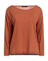 Seventy Sergio Tegon Woman T-shirt Tan Size 6 Cotton In Brown
