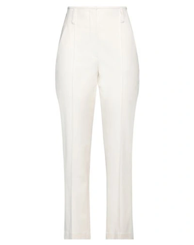 Brunello Cucinelli Woman Pants Ivory Size 6 Cotton, Elastane In White