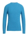 Drumohr Man Sweater Azure Size 44 Lambswool In Blue