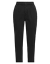 TAKE-TWO TAKE-TWO WOMAN PANTS BLACK SIZE 4 COTTON, ELASTANE