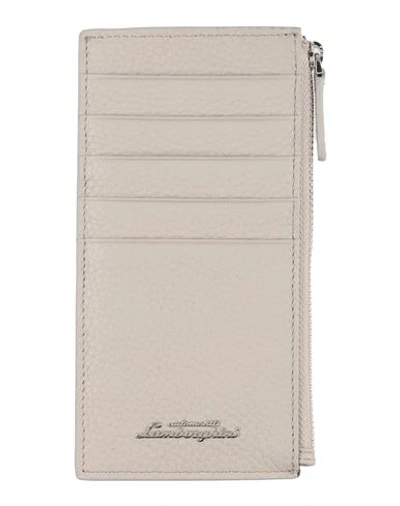 Automobili Lamborghini Man Document Holder Light Grey Size - Soft Leather