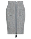 Moschino Woman Midi Skirt Light Grey Size 6 Virgin Wool, Cotton, Polyester, Acrylic