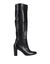 L'arianna Woman Boot Black Size 10 Soft Leather In Black