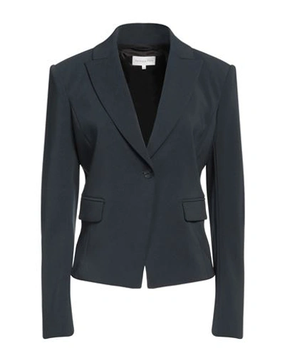 Patrizia Pepe Woman Blazer Midnight Blue Size 8 Polyester, Elastane In Blue