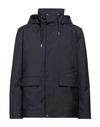 Sandro Twill Parka In Navy Blue