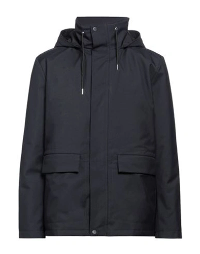 Sandro Twill Parka In Navy Blue