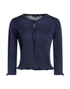 Seventy Sergio Tegon Woman Cardigan Midnight Blue Size M Viscose, Polyester, Polyamide