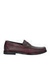 A.testoni A. Testoni Man Loafers Burgundy Size 7 Soft Leather In Red