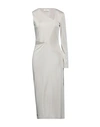 Vicolo Woman Midi Dress Cream Size M Polyester, Elastane In White