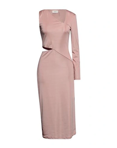 Vicolo Woman Midi Dress Antique Rose Size S Polyester, Elastane In Pink