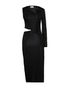 Vicolo Woman Midi Dress Black Size M Polyester, Elastane