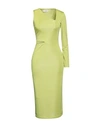 Vicolo Woman Midi Dress Acid Green Size Xs Polyester, Elastane