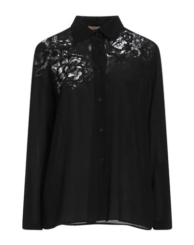 Gentryportofino Woman Shirt Black Size 12 Silk