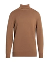 DRUMOHR DRUMOHR MAN TURTLENECK CAMEL SIZE 44 MERINO WOOL