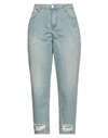 Federica Tosi Woman Denim Pants Blue Size 32 Cotton In Blue