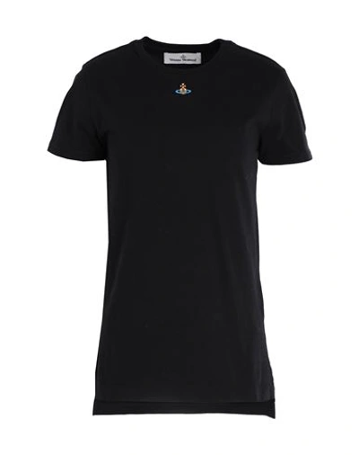 Vivienne Westwood Orb Logo-embroidered T-shirt In Black