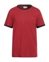 Farah Man T-shirt Brick Red Size Xxl Organic Cotton