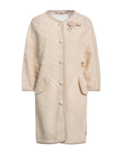 Ermanno Scervino Woman Overcoat & Trench Coat Beige Size 8 Cotton, Viscose