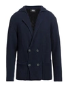 Alpha Studio Man Cardigan Midnight Blue Size 36 Recycled Wool, Ecovero Viscose, Recycled Polyamide,