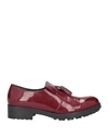 Bruglia Woman Loafers Burgundy Size 11 Soft Leather In Red