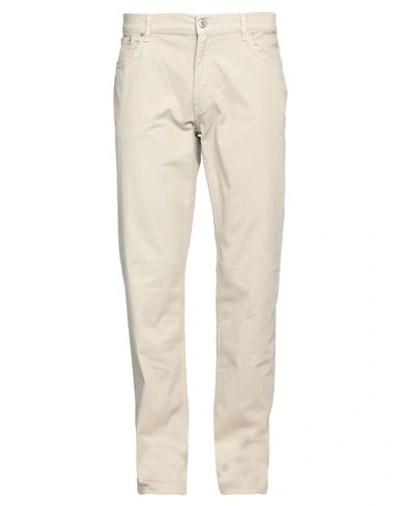 Trussardi Man Pants Beige Size 28 Cotton, Elastane