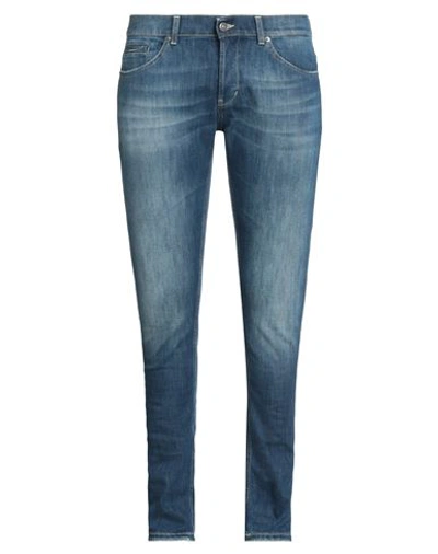 Dondup Man Jeans Blue Size 31 Cotton, Elastomultiester