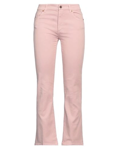 Avantgar Denim By European Culture Woman Pants Blush Size 31 Cotton, Polyester, Rubber In Pink