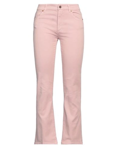 Avantgar Denim By European Culture Woman Pants Blush Size 28 Cotton, Polyester, Rubber In Pink