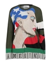 Iceberg Woman Sweater Dark Green Size S Cotton, Mohair Wool, Polyamide, Wool In Green