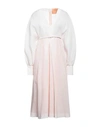 Super Blond Woman Midi Dress Light Pink Size 6 Cotton, Silk